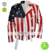 American Flag 2016 Men’s Rider Faux Leather Jacket American Flag 2016 Men’s Rider Faux Leather Jacket
