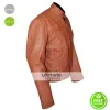 Men’s Slim Fit Light Brown Faux Leather Jacket Men’s Slim Fit Light Brown Faux Leather Jacket