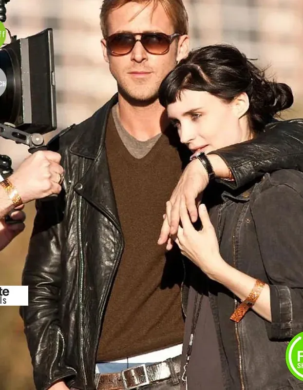 Ryan Gosling Black Biker Leather Jacket Ryan Gosling Black Biker Leather Jacket