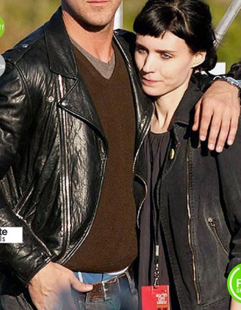 Ryan Gosling Black Biker Leather Jacket