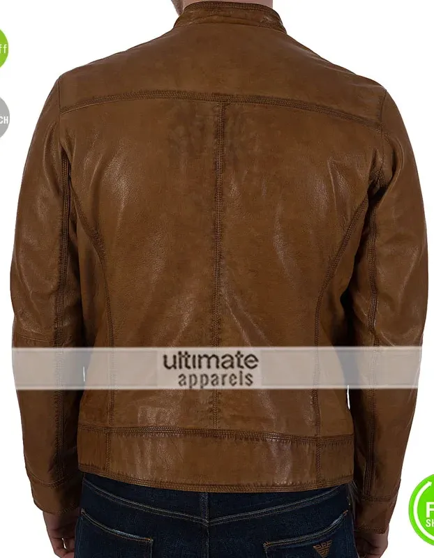 Stylish Hugo Boss Brown Men Leather Jacket Stylish Hugo Boss Brown Men Leather Jacket