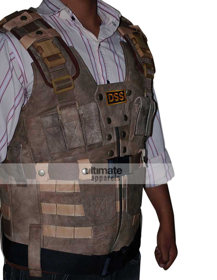 DSS Men's Brown Suede Leather Vest DSS Men's Brown Suede Leather Vest