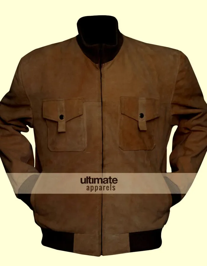San Andreas Dwayne Johnson Brown Bomber Jacket San Andreas Dwayne Johnson Brown Bomber Jacket