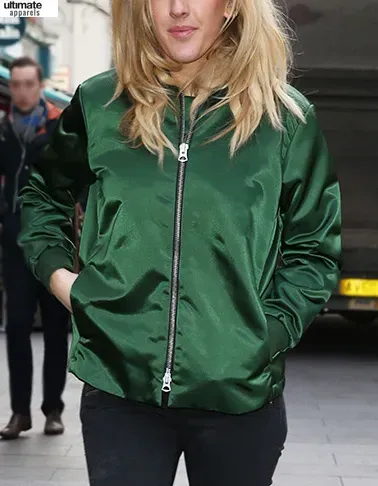 Ellie Goulding Green Bomber Jacket