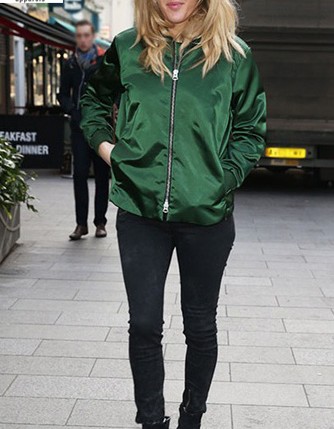 Ellie Goulding Green Bomber Jacket Ellie Goulding Green Bomber Jacket