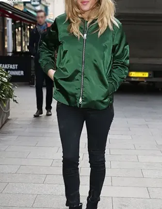 Ellie Goulding Green Bomber Jacket