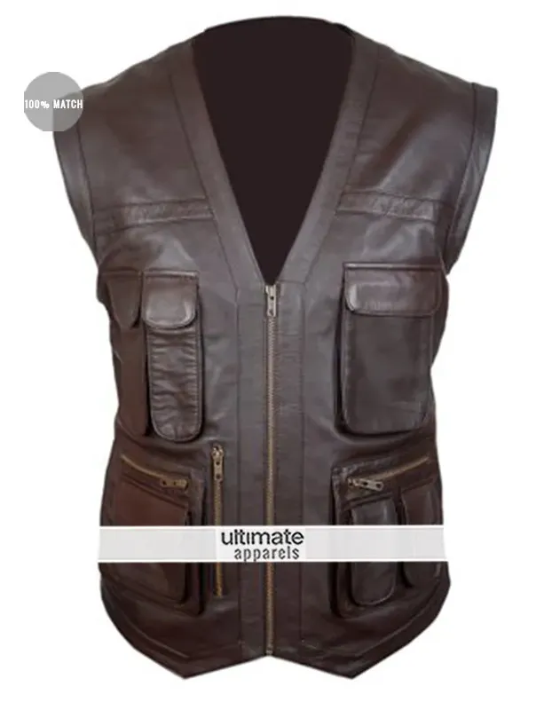 Jurassic World Women's Brown Leather Vest