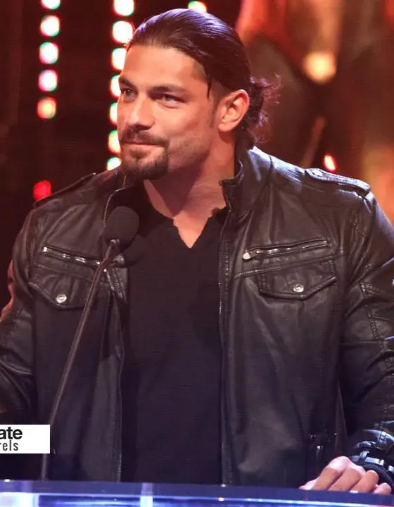 Roman Reigns WWE Awards Black Leather Jacket Roman Reigns WWE Awards Black Leather Jacket