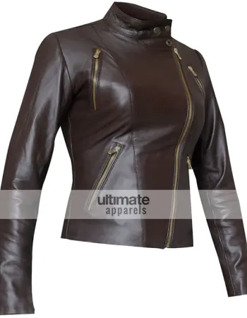 Women Brown Slim Fit UK Jacket