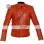 Brando Red Men's Quilted Motorcycle Leather Jacket 