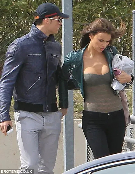 Irina Shayk Green Leather Jacket
