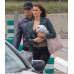 Irina Shayk Green Leather Jacket