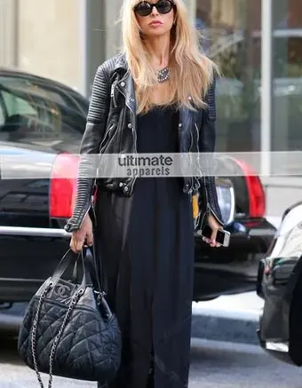 Rachel Zoe Leather Burberry Biker Jacket Rachel Zoe Leather Burberry Biker Jacket