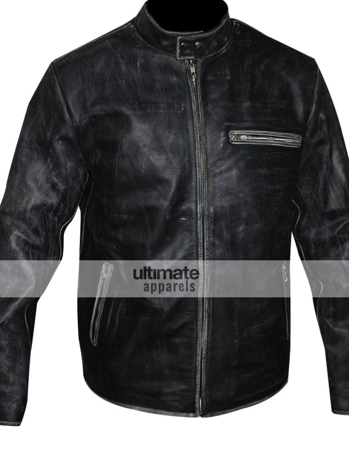 Tom Cruise Distressed Black Motorcycle Leather Jacket Tom Cruise Distressed Black Motorcycle Leather Jacket