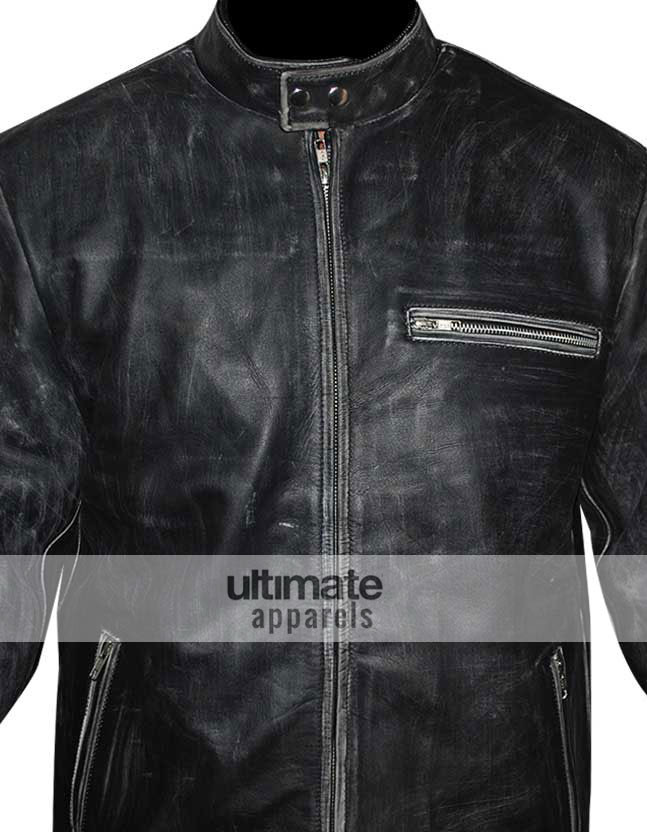Tom Cruise Distressed Black Motorcycle Leather Jacket Tom Cruise Distressed Black Motorcycle Leather Jacket