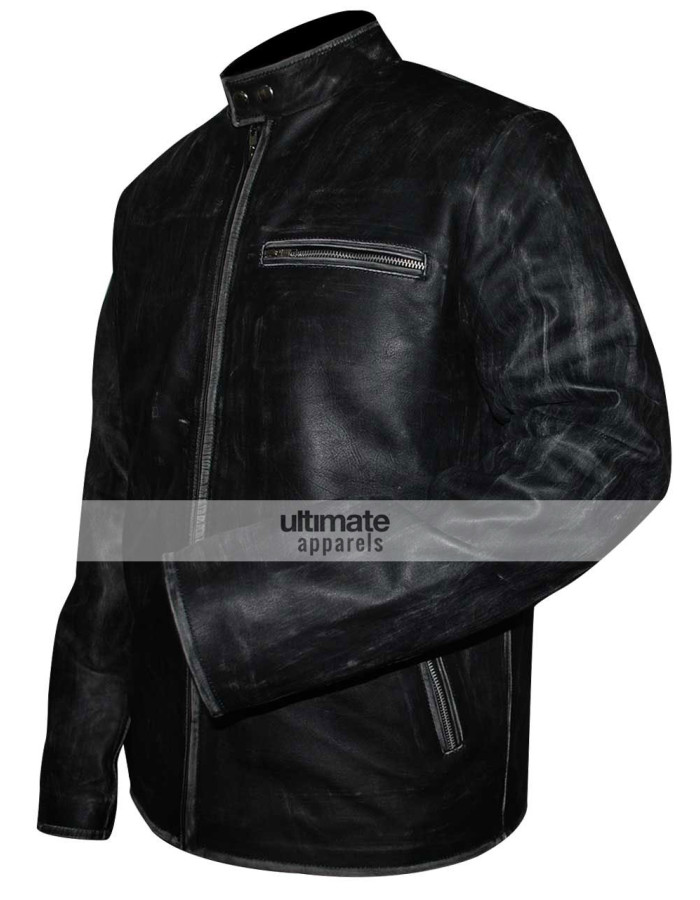 Tom Cruise Distressed Black Motorcycle Leather Jacket Tom Cruise Distressed Black Motorcycle Leather Jacket