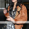 Vanessa Hudgens Brown Leather Bomber Jacket