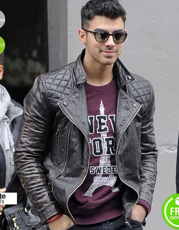 AllSaints Joe Jonas Leather Biker Jacket AllSaints Joe Jonas Leather Biker Jacket
