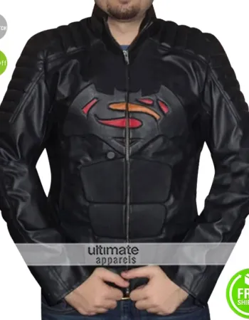 Batman Vs Superman Injustice DC Comics Black Real Leather Jacket