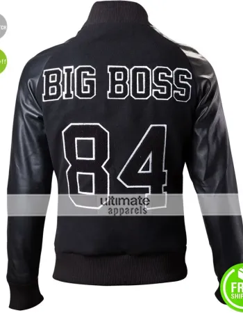 Big Boss Diamond Dogs Varsity Letterman Black Jacket