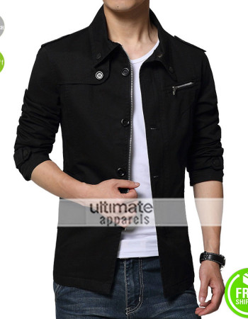 Business Style Classic Khaki Winter Military Coat