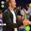 David Beckham Lakers Game Black Bomber Jacket