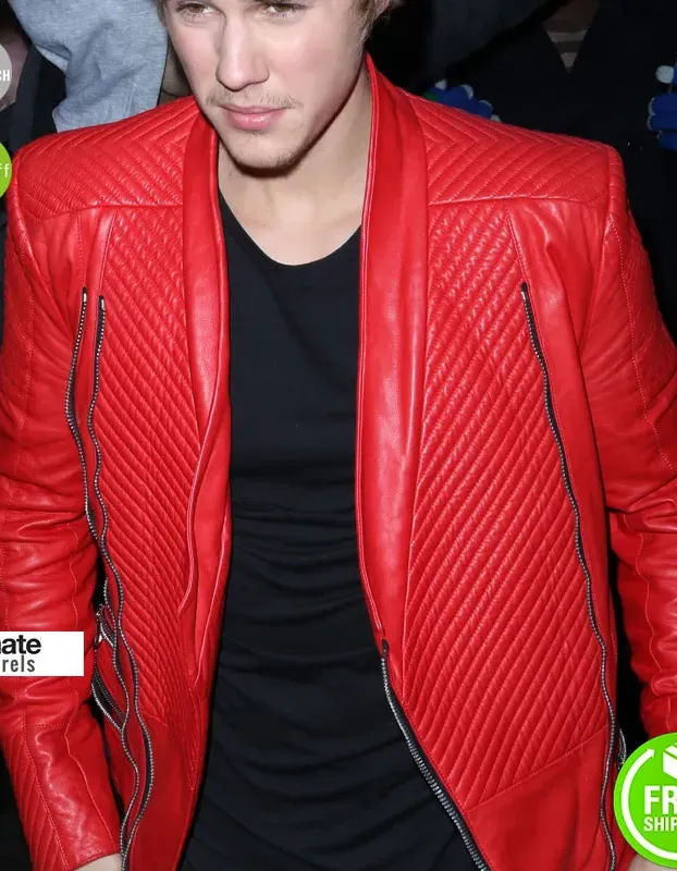 Justin Bieber Micheal Jackson Inspired Red Jacket