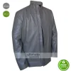 Light Grey Mens Leather Biker Style Jacket For Sale Light Grey Mens Leather Biker Style Jacket For Sale