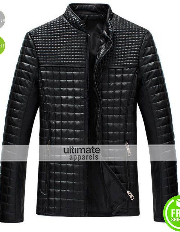 New Men's Fashion Slim Collar Grid Black/Brown Jacket Coat New Men's Fashion Slim Collar Grid Black/Brown Jacket Coat