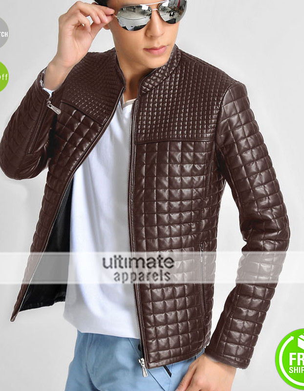 New Men's Fashion Slim Collar Grid Black/Brown Jacket Coat New Men's Fashion Slim Collar Grid Black/Brown Jacket Coat