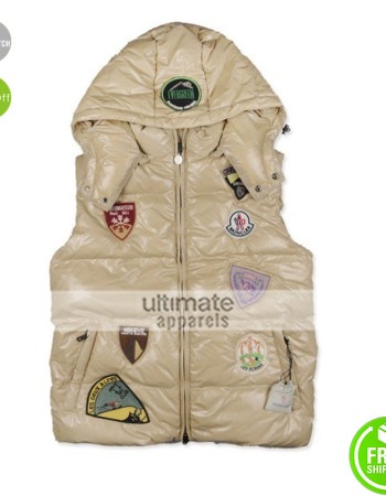 Moncler French Multiple Logo Women Hooded Vest