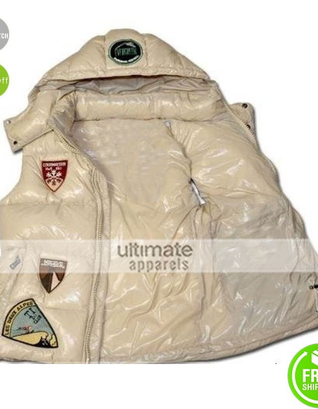 Moncler French Multiple Logo Women Hooded Vest Moncler French Multiple Logo Women Hooded Vest