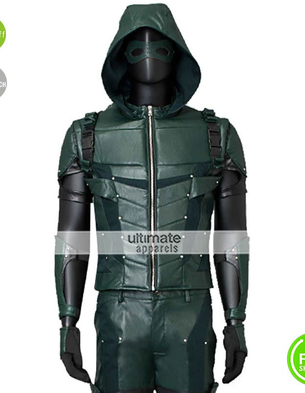 Arrow Season 4 Stephen Amell Costume Leather Jacket Arrow Season 4 Stephen Amell Costume Leather Jacket