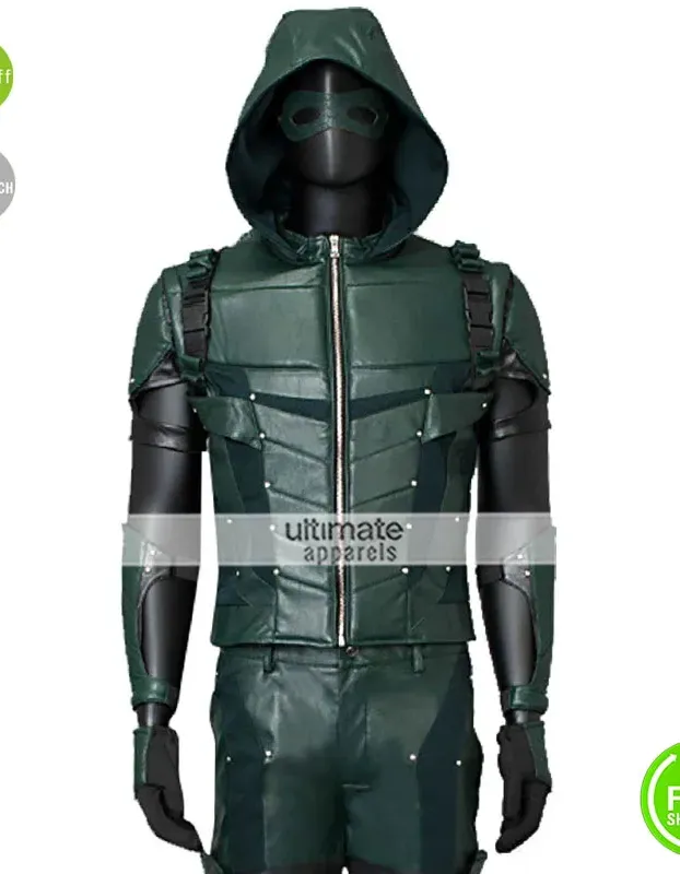 Arrow Season 4 Stephen Amell Costume Leather Jacket Arrow Season 4 Stephen Amell Costume Leather Jacket