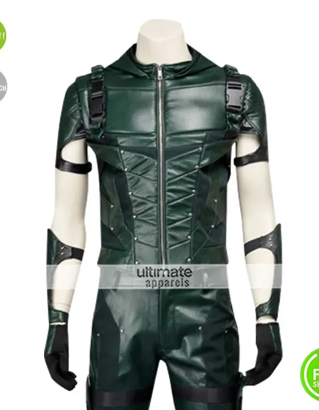 Arrow Season 4 Stephen Amell Costume Leather Jacket Arrow Season 4 Stephen Amell Costume Leather Jacket