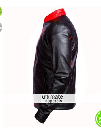 Batman Beyond Bruce Wayne Biker Red Contrast Jacket Batman Beyond Bruce Wayne Biker Red Contrast Jacket