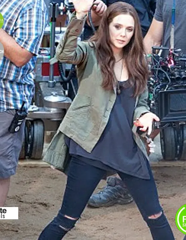 Civil War Elizabeth Olsen (Scarlet Witch) Green Jacket Civil War Elizabeth Olsen (Scarlet Witch) Green Jacket