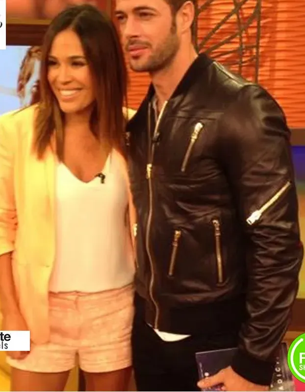 Despierta America William Levy Black Bomber Jacket