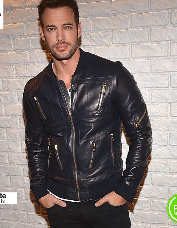 Despierta America William Levy Black Bomber Jacket