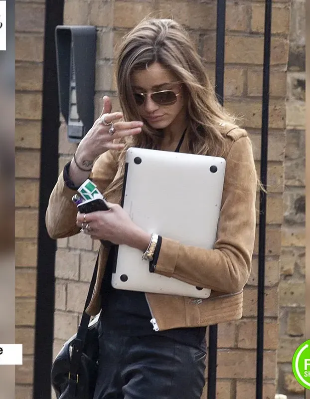 Eleanor Calder Brown Suede Biker Women Jacket Eleanor Calder Brown Suede Biker Women Jacket