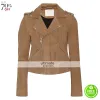 Eleanor Calder Brown Suede Biker Women Jacket Eleanor Calder Brown Suede Biker Women Jacket