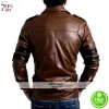Four Pocket Chocolate Brown Jacket With Stripes
