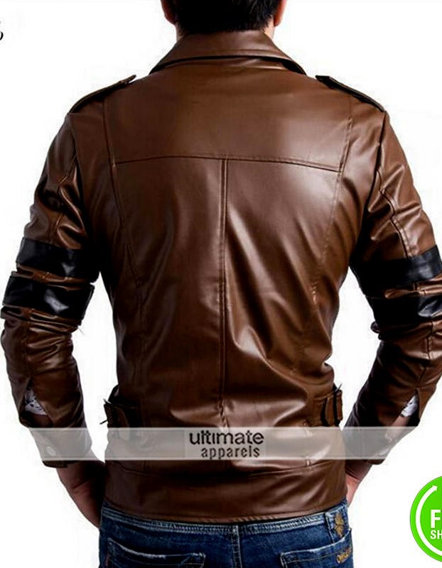 Four Pocket Chocolate Brown Jacket With Stripes Four Pocket Chocolate Brown Jacket With Stripes