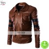 Four Pocket Chocolate Brown Jacket With Stripes Four Pocket Chocolate Brown Jacket With Stripes