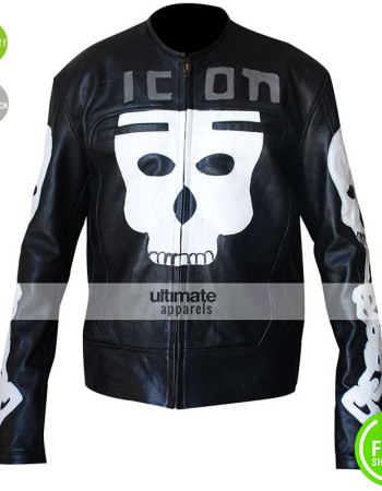 Icon Motorhead Skull Motorcycle White/Black Jacket 