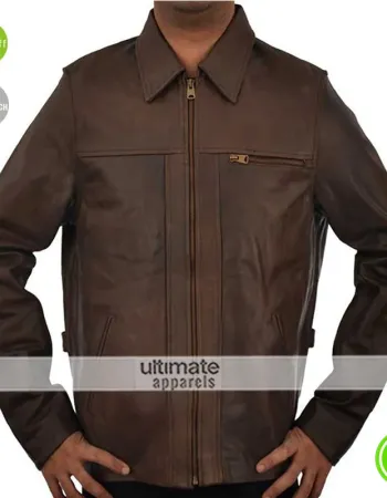Inception Leonardo DiCaprio Cobb Brown Leather Jacket