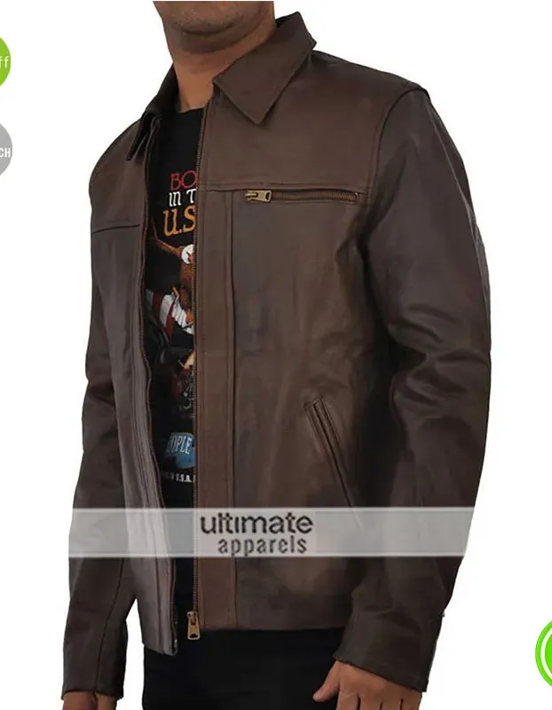Inception Leonardo DiCaprio Cobb Brown Leather Jacket