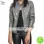 Leighton Women Biker Grey Quilted Jacket