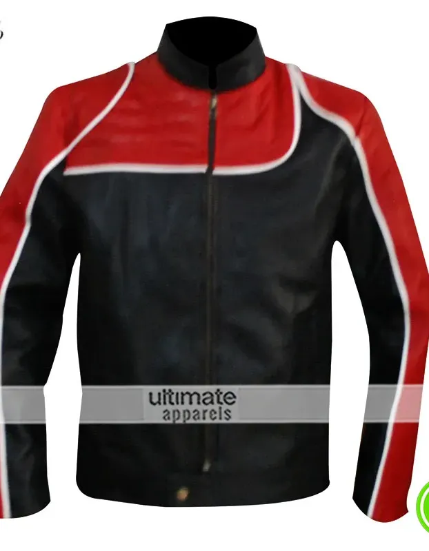 Max Payne Jack Lupino Red And Black Leather Jacket