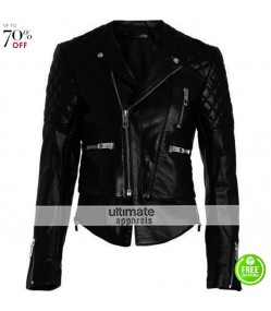 Miranda Kerr Balenciaga Black Quilted Motorcycle Jacket Miranda Kerr Balenciaga Black Quilted Motorcycle Jacket